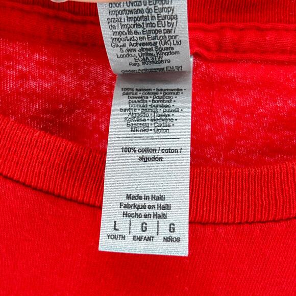 Y2K Miami Dade Police Red Drug Free Graphic 100% Cotton T-Shirt - Picture 5 of 6